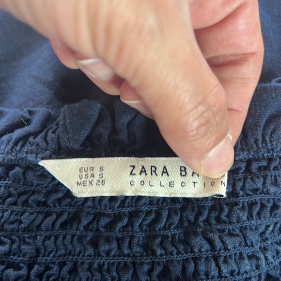 Zara Blumenmuster Embroidered Off Shoulder Tunic Dress Flower Embroidery Size S - Picture 11 of 15